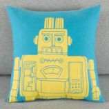 Robo-Throw Pillow (Teal)