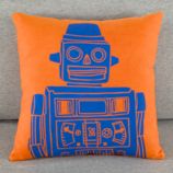Robo-Throw Pillow (Orange)