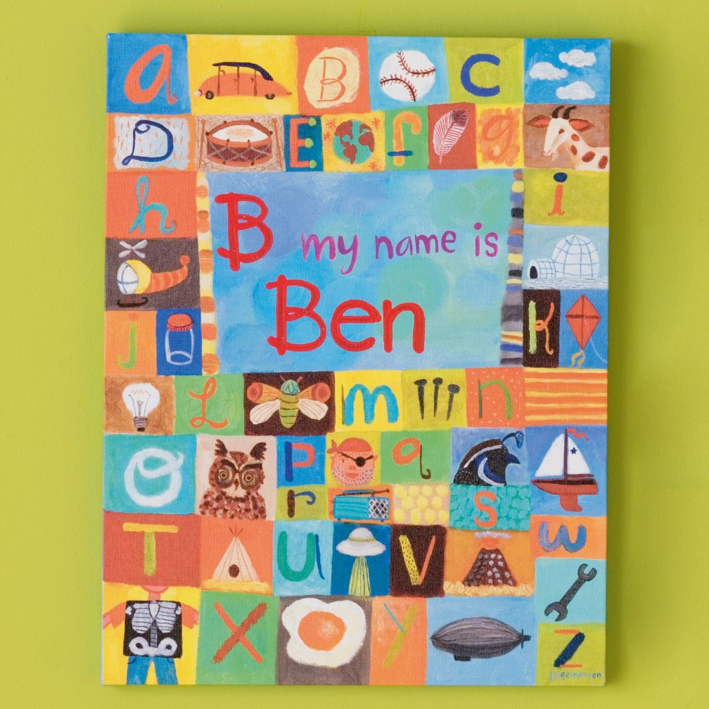 Hello my name is... Personalized Wall Art (Boy)