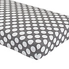 Grey Dot Crib Fitted Sheet