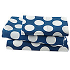 Twin Blue Dot Sheet Set(includes 1 fitted sheet, 1 flat sheet and 1 case)
