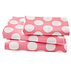 Twin Pink Dot Sheet Set(includes 1 fitted sheet, 1 flat sheet and 1 case)