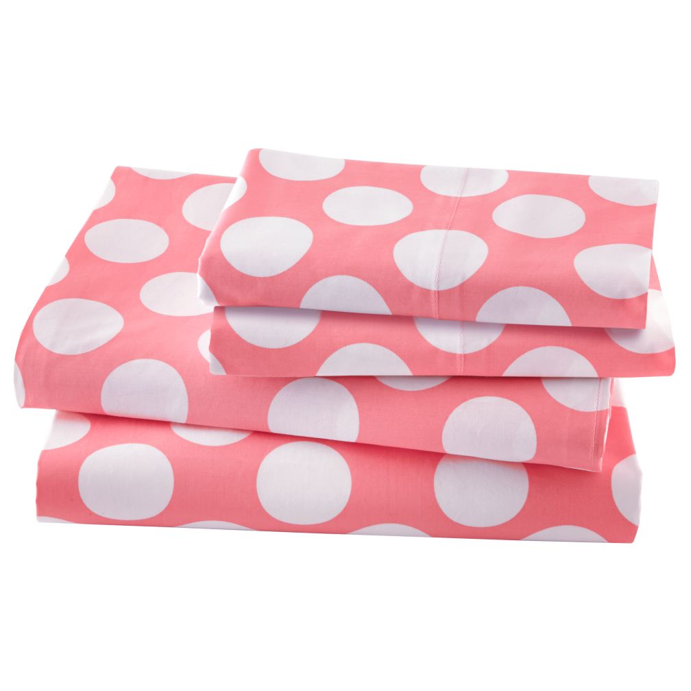 New School Kids Sheet Set (Pink Dot)