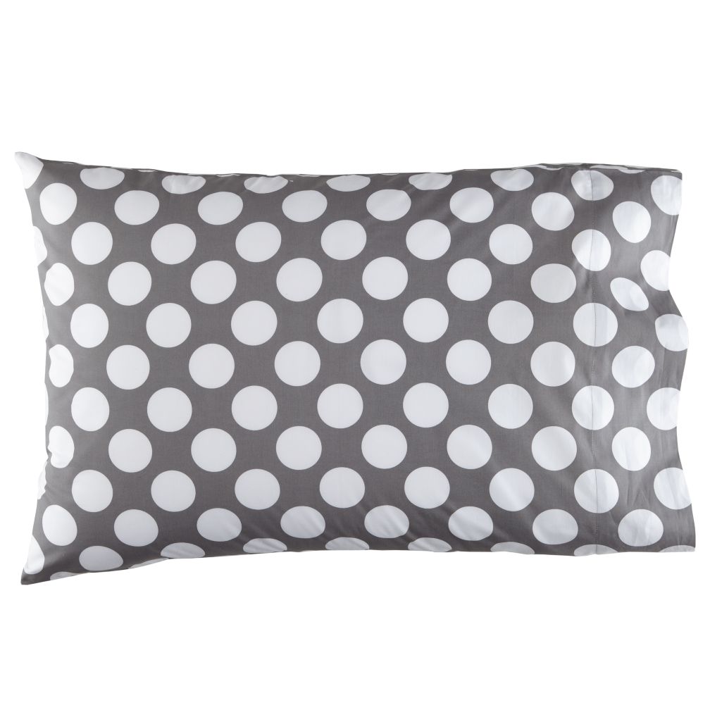 New School Grey Dot Pillowcase