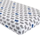 New School Crib Fitted Sheet (Whale)