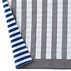 Blue/Grey Striped Reversible Crib Skirt