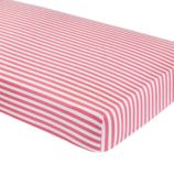 New School Crib Fitted Sheet (Pink Stripe)