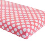 New School Crib Fitted Sheet (Pink Dot)