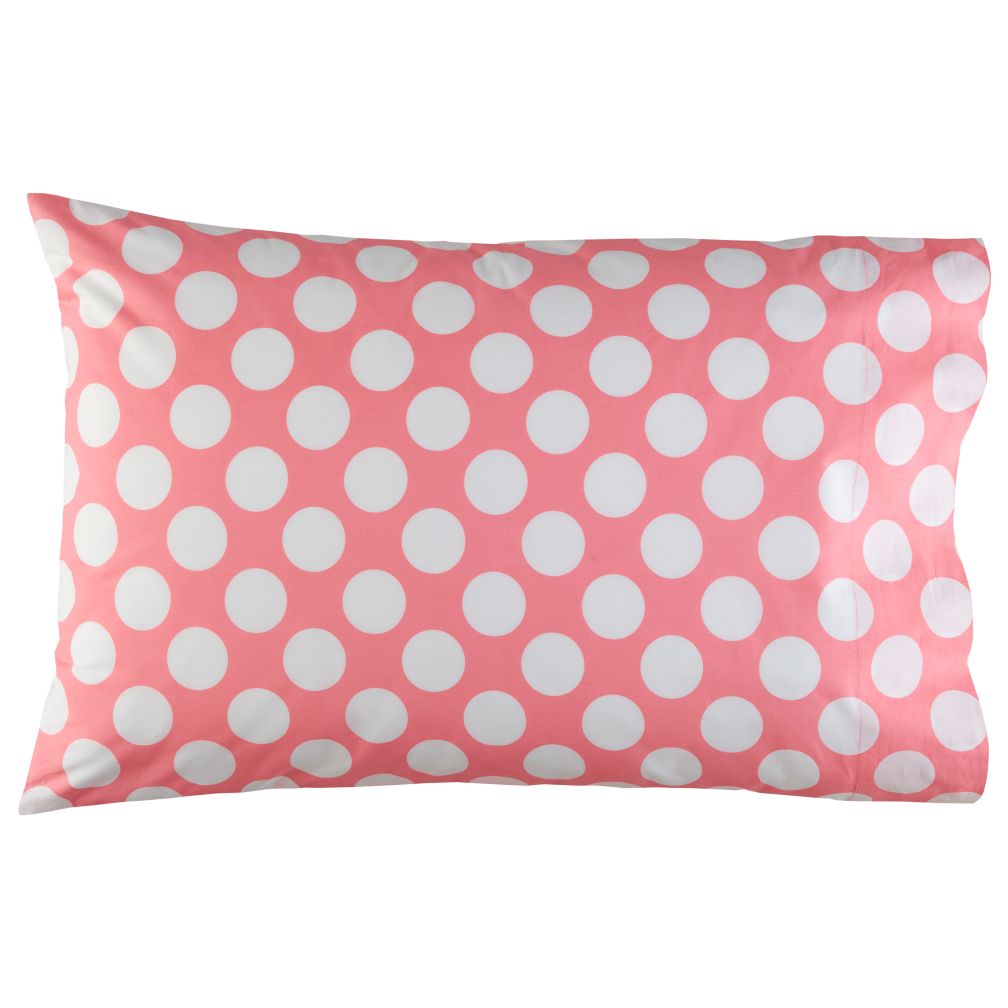 New School Pink Dot Pillowcase