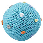 Lt. Blue Knit Ball Rattle