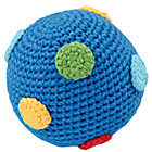 Dk. Blue Knit Ball Rattle