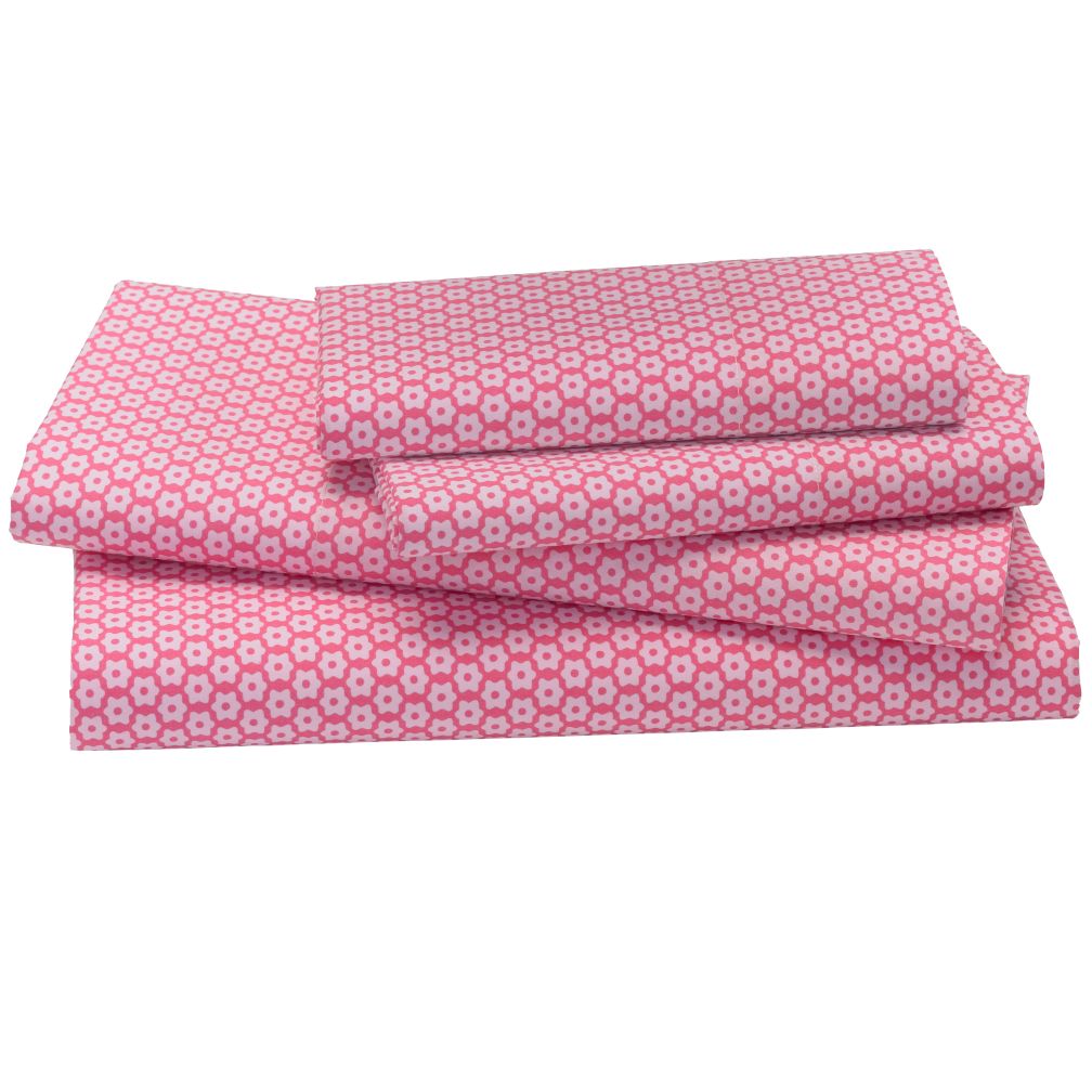 Little Pink Flowers Sheet Set (Full)