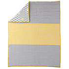 Twin Not a Peep Yellow Stripe Quilt