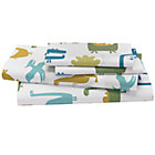 Full Dinosaur Sheet Set(includes 1 fitted sheet, 1 flat sheet and 2 cases)