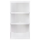 White 48" Flat Top Bookcase