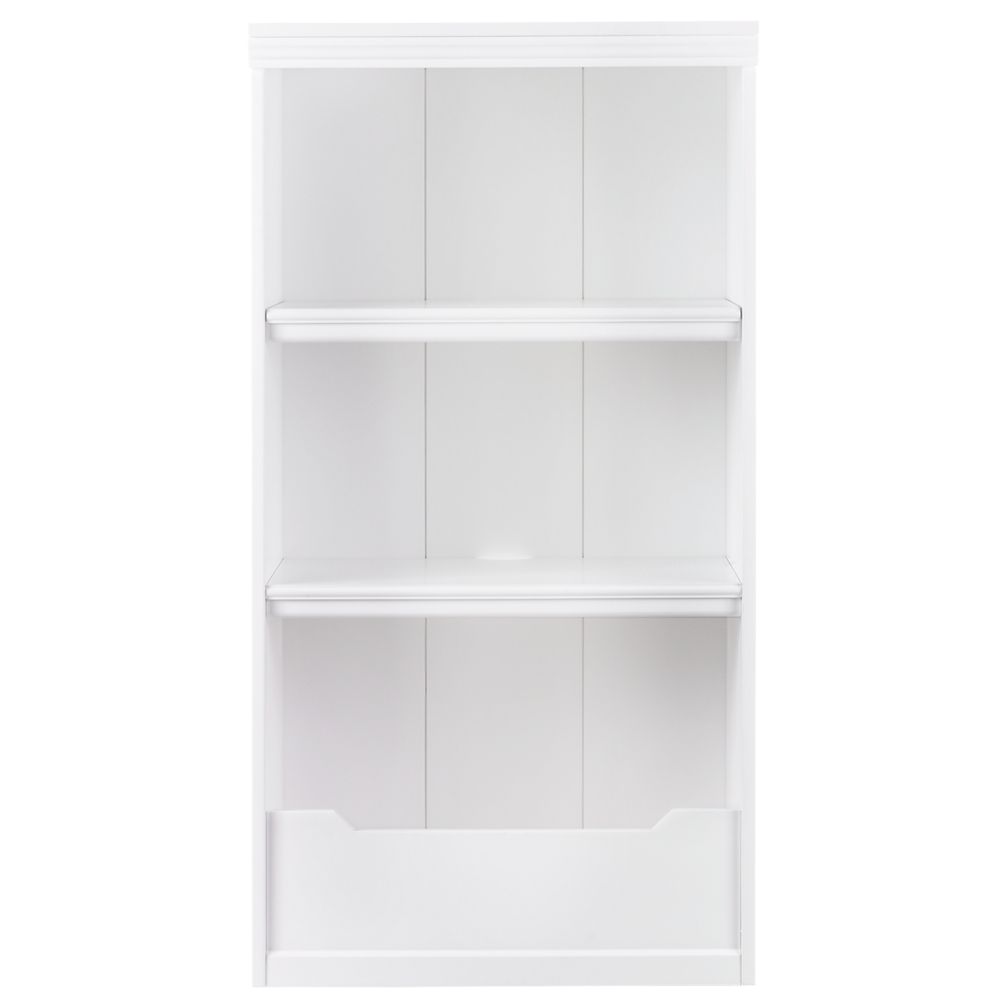 48" Flat Top Bookcase (White)