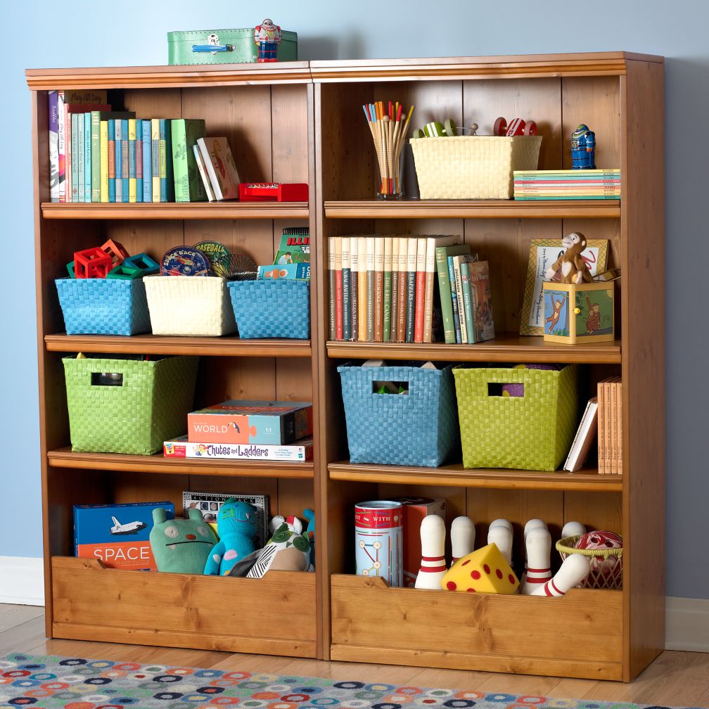 Flat Top Bookcase, 60" (Light Honey)