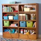 Flat Top Bookcase, 60" (Light Honey)