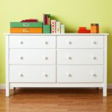 Simple 6-Drawer Dresser (White)