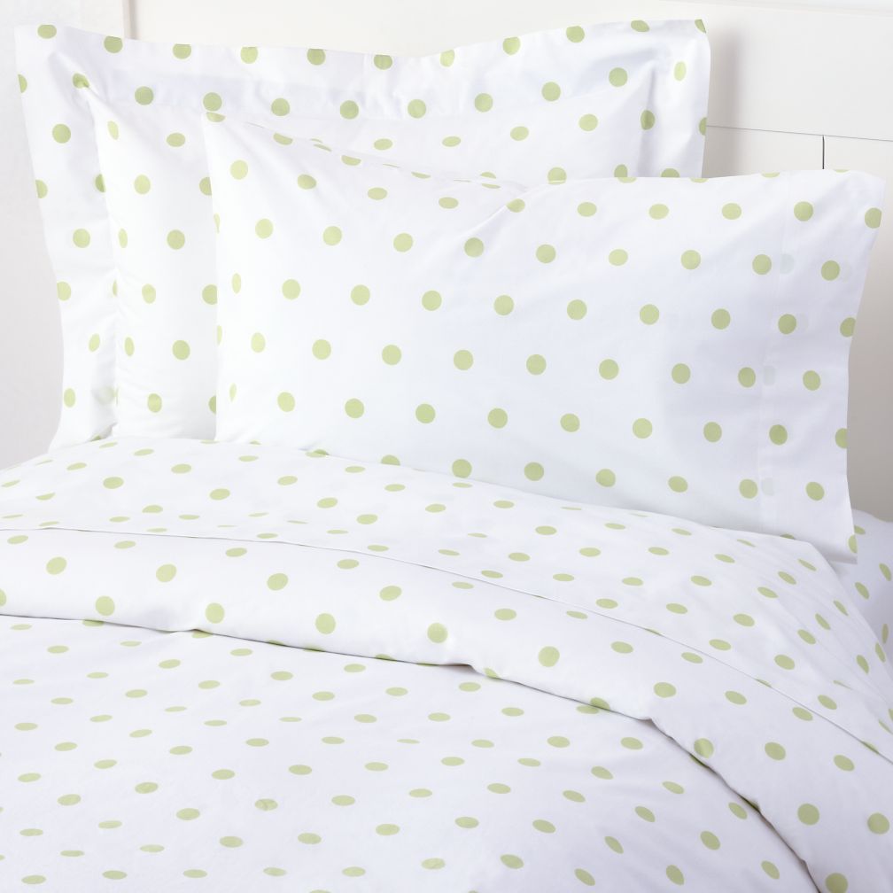 Dots Bedding Duvet Cover (Green Pastel)