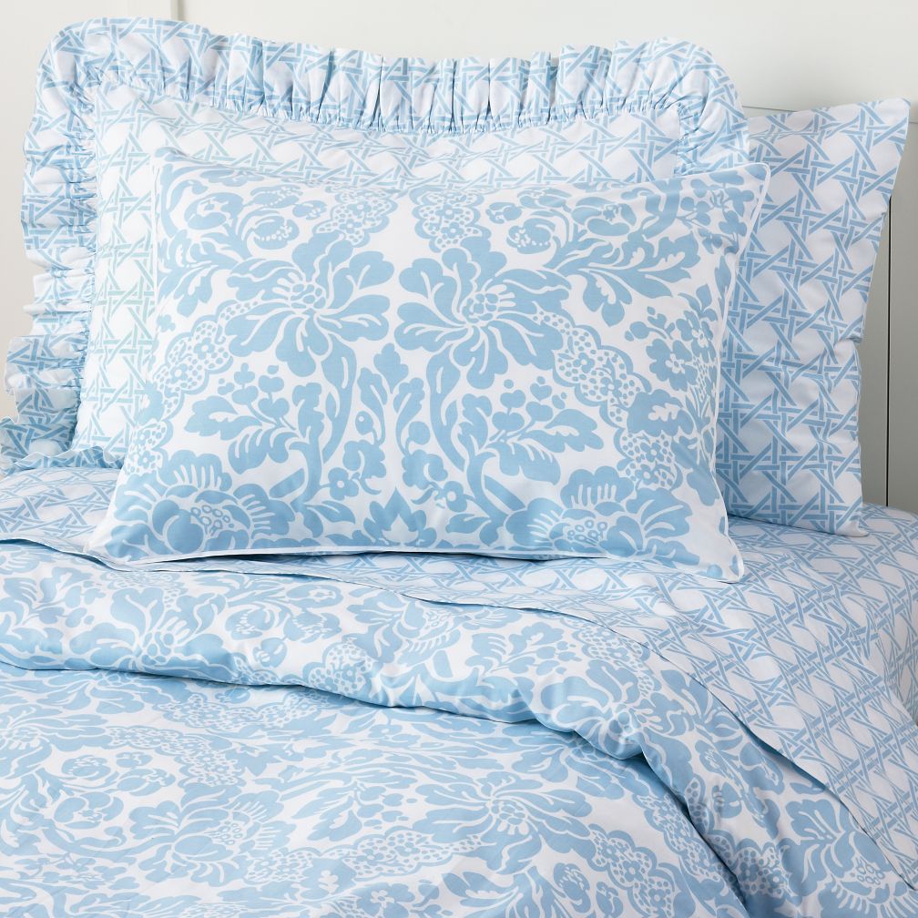 Wallpaper Floral Duvet Cover (Blue)