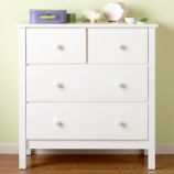 Simple 2-Over-2 Dresser (White)