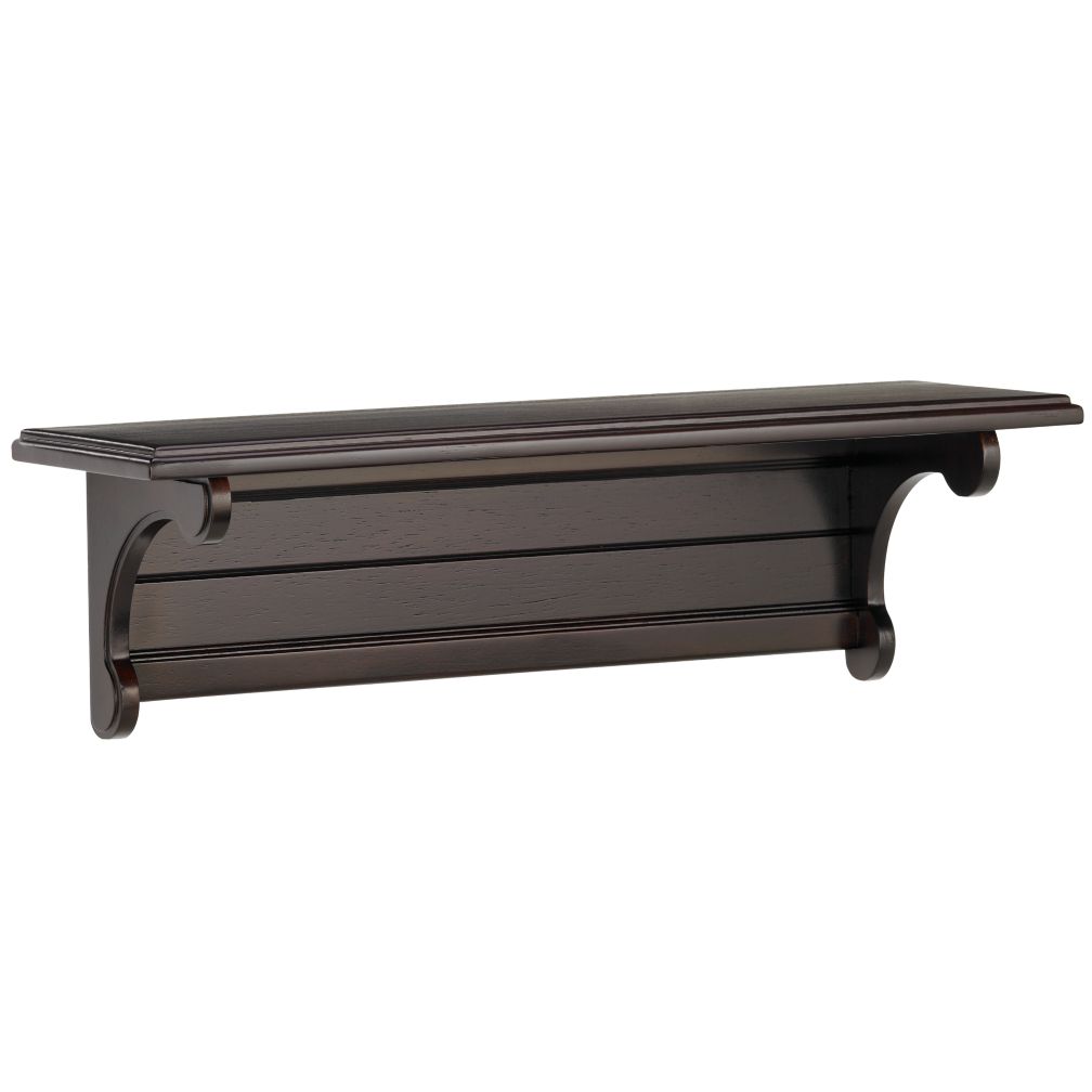 24" Scroll with the Changes Wall Shelf (Espresso)