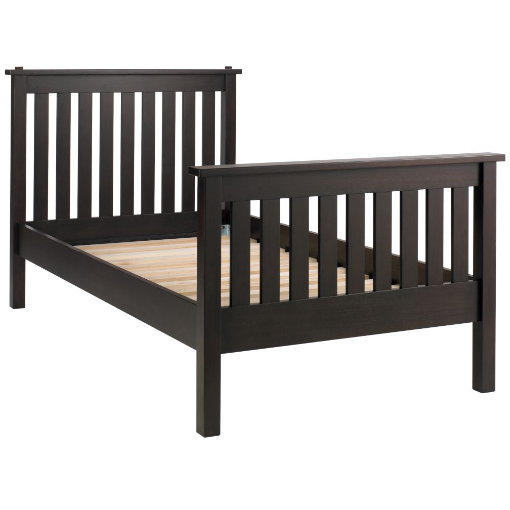 Simple Twin Bed (Espresso)