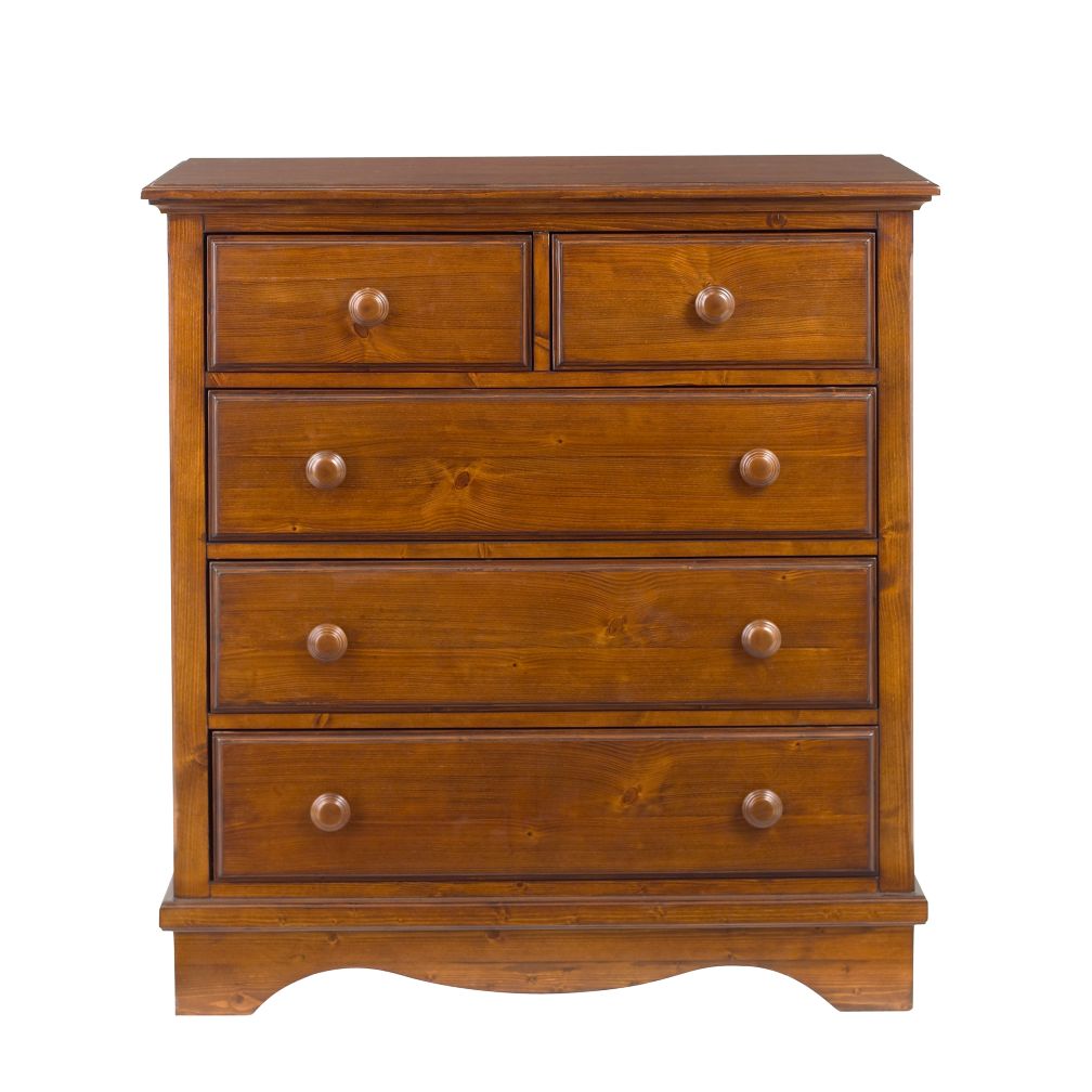 Chocolate 2-Over-3 Dresser