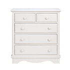 White 2-Over-3 Dresser