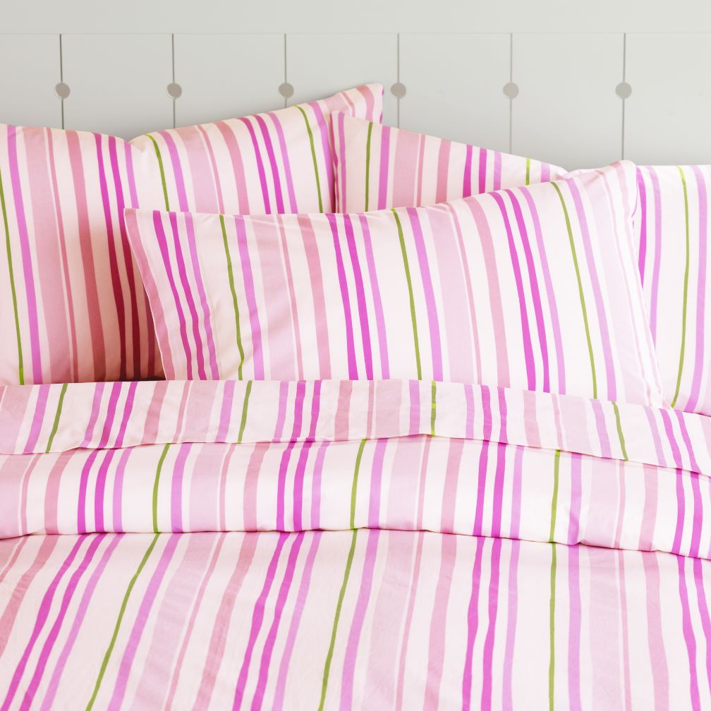 Citrus Stripe Duvet Cover (Pink)