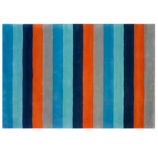 Bold Stripe Rug (Blue-Orange)