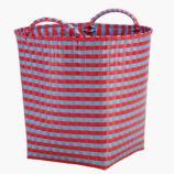Striped Strapping Floor Bin (Red/Blue)