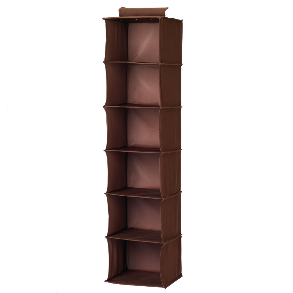 I Think I Canvas Wide Hanging Organizer (Brown)