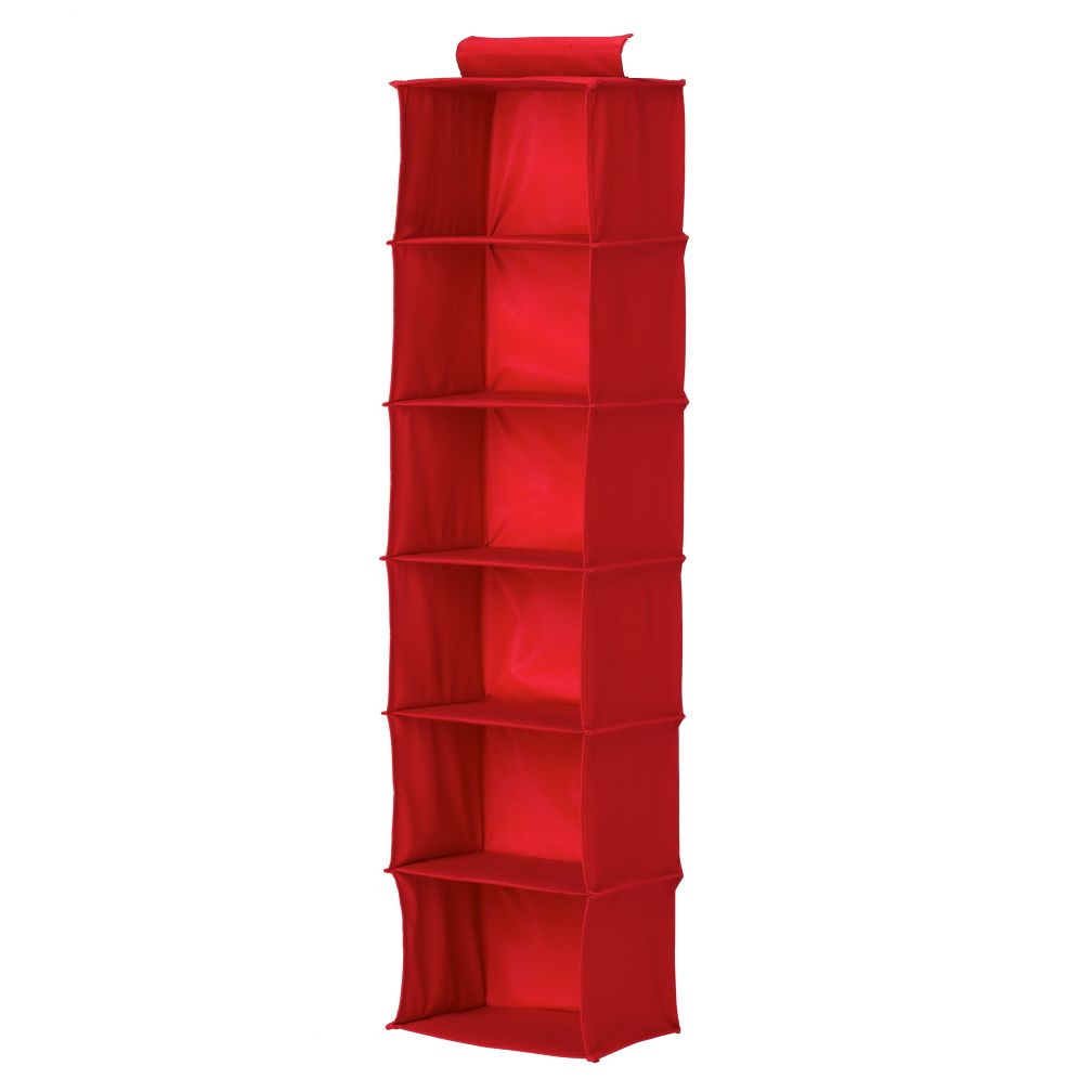 I Think I Canvas Wide Hanging Organizer (Red)