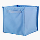 Lt. Blue Canvas Cube Bin