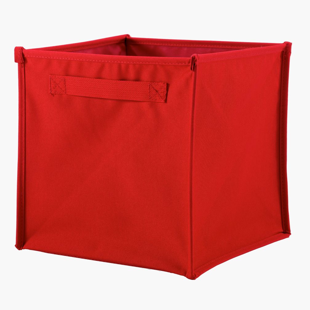 I Think I Canvas Cube Bin (Red)