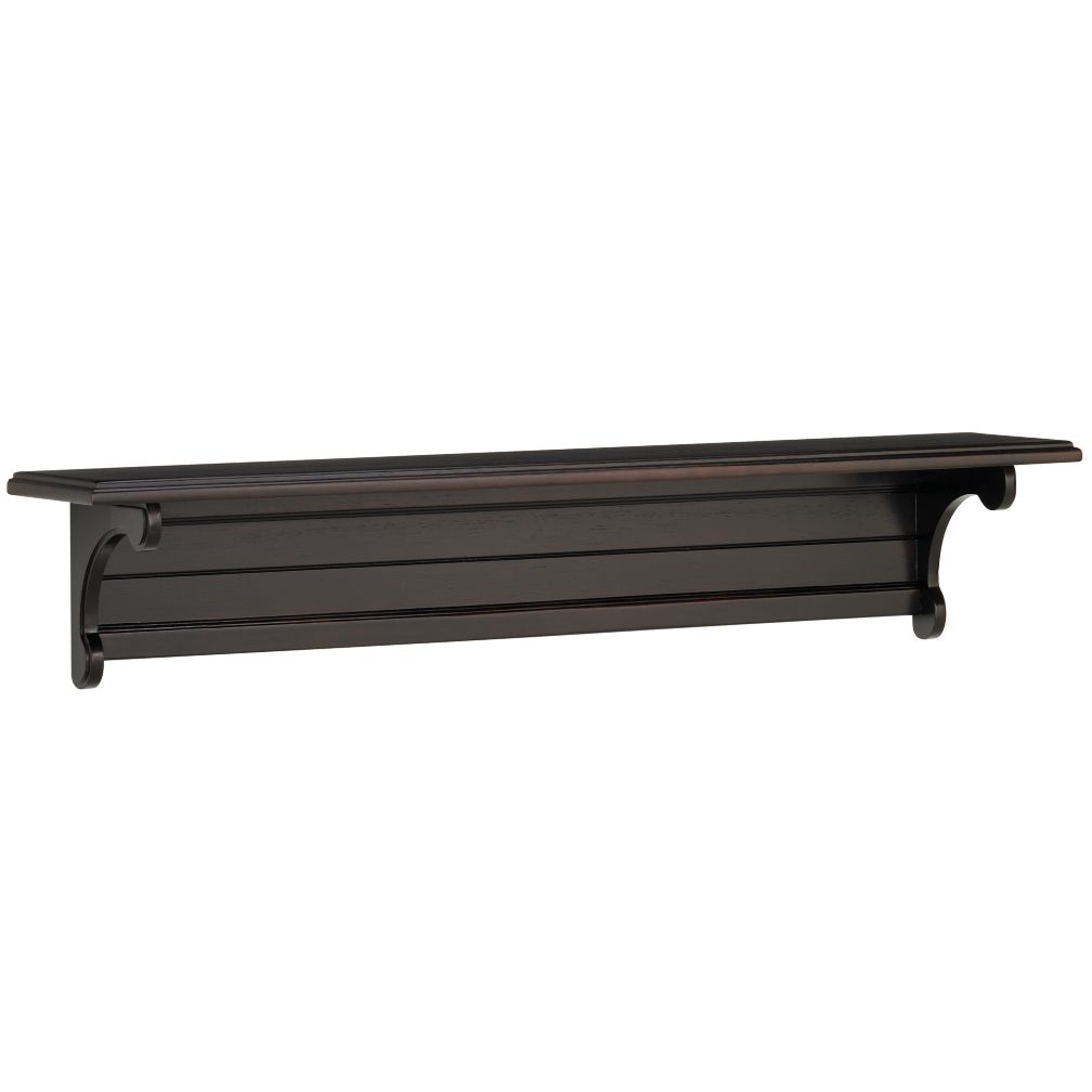 36" Scroll witt the Changes Wall Shelf (Espresso)