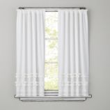 Ruffle Curtain Panels (White)
