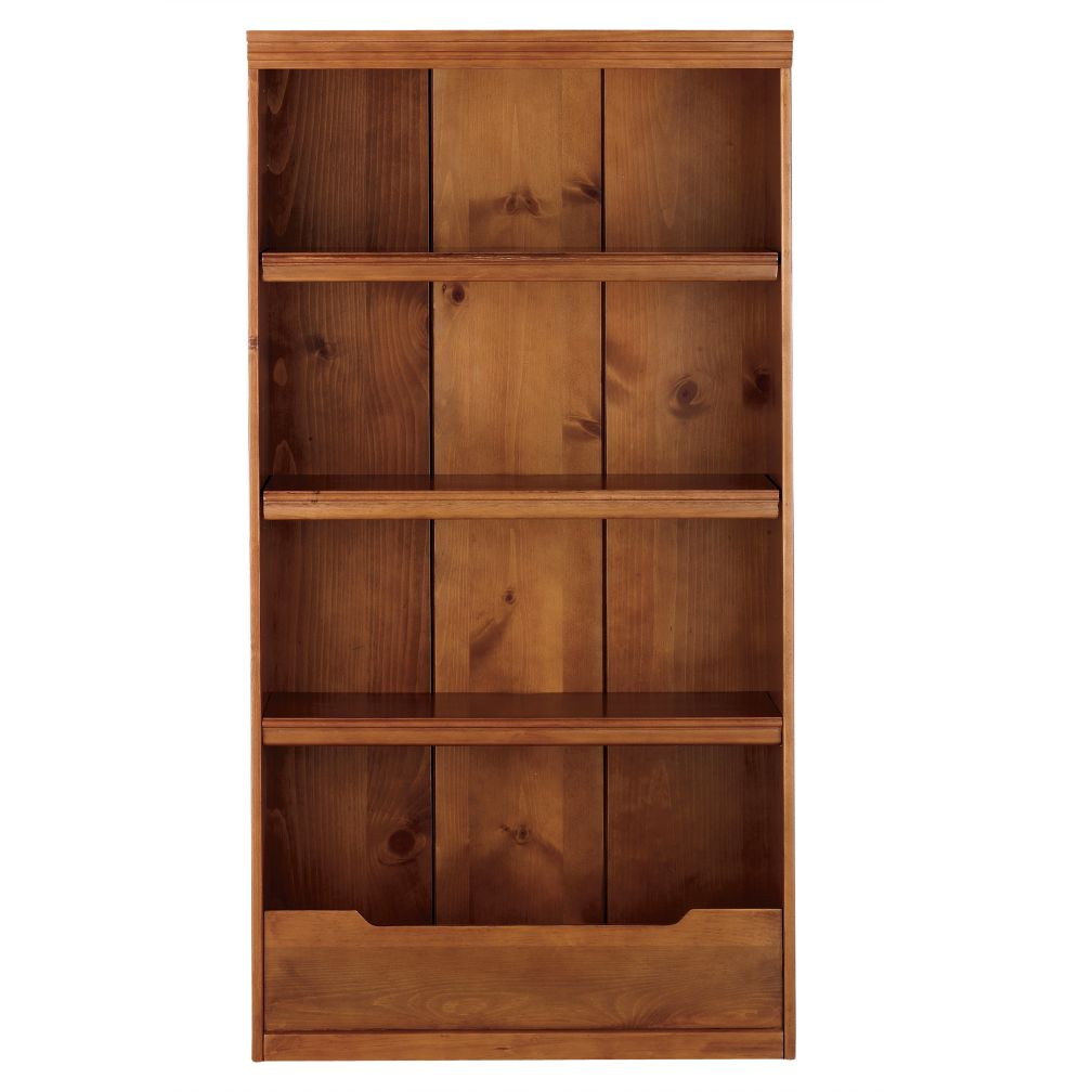 60" Flat Top Bookcase (Lt. Honey)