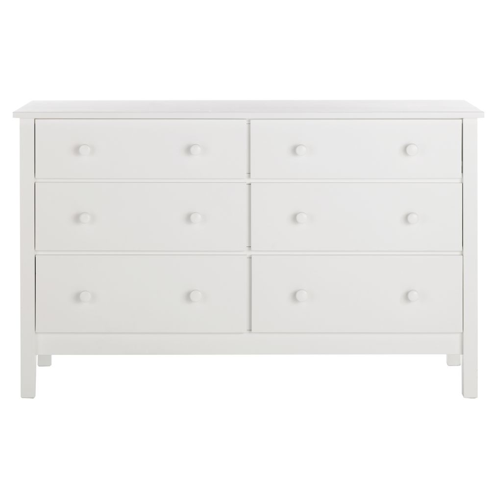White 6-Drawer Dresser