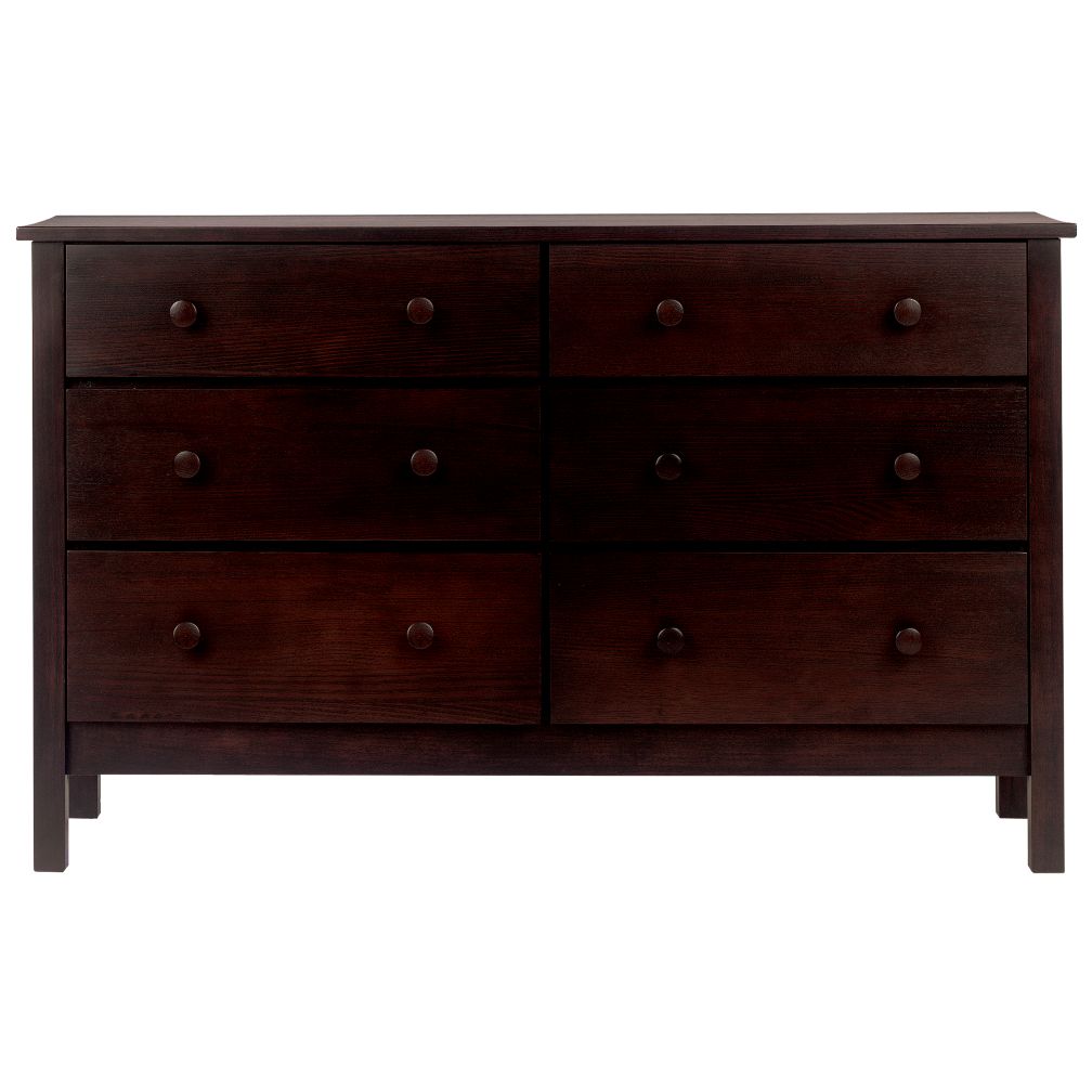 Espresso 6-Drawer Dresser