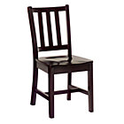 Espresso Desk ChairFloor to Seat: 18" H
