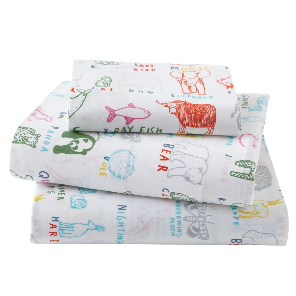 Field Guide Toddler Sheet Set (Animal Print)