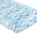 Marine Queen Crib Fitted Sheet (Blue Waves)