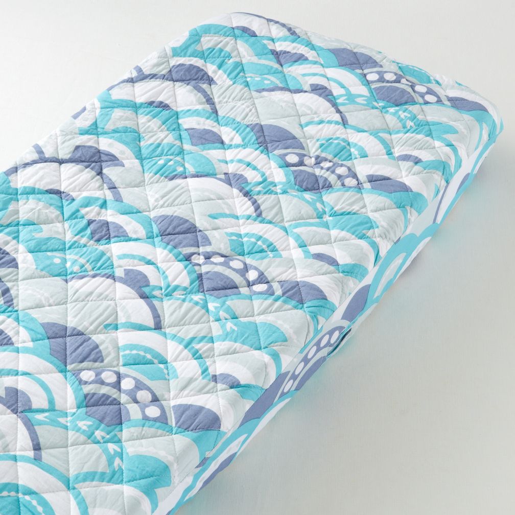 Changer Pad Cover (Blue Waves)