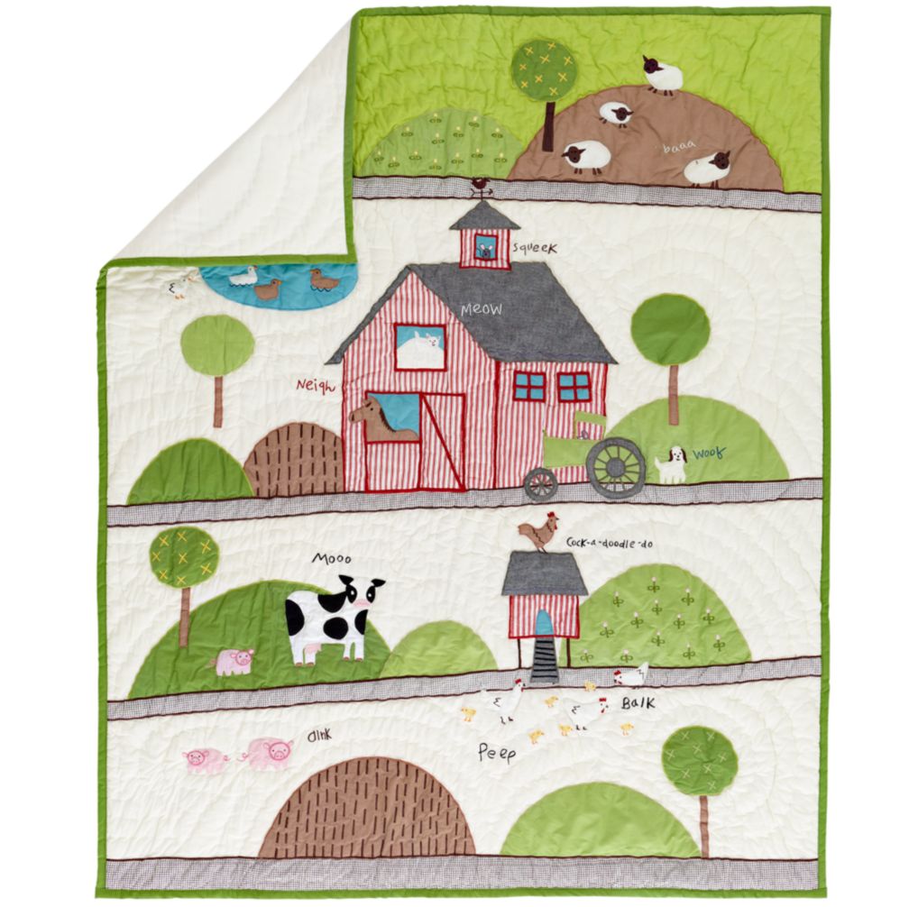 With a Moo Moo Here Crib Quilt