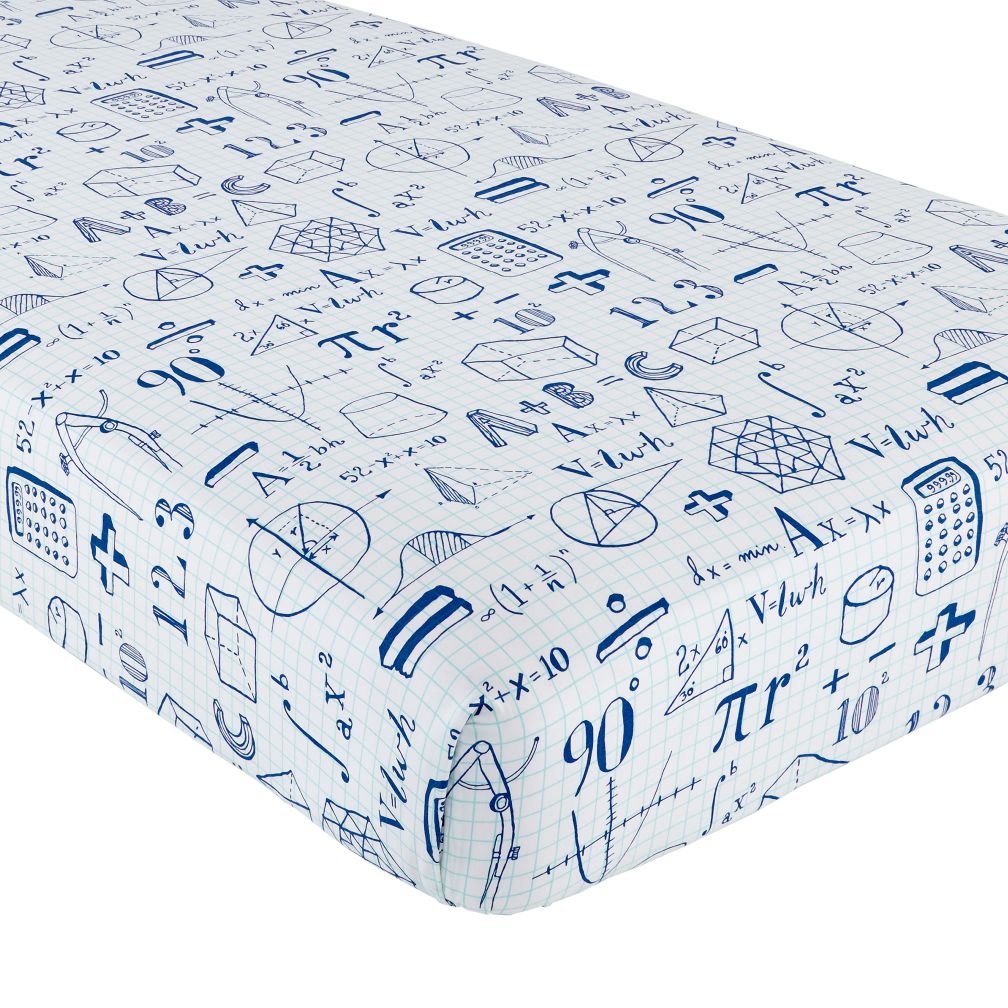 Show Your Work Crib Fitted Sheet