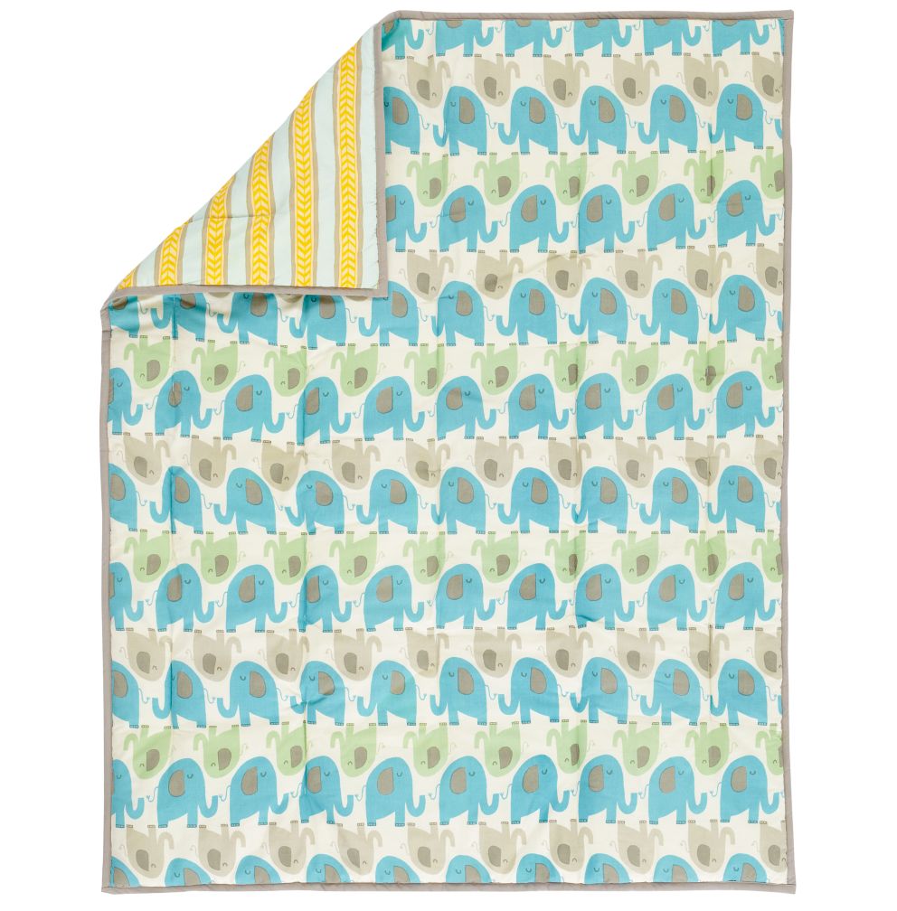 Elephants in the Room Crib Quilt