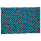 4 x 6' Teal Locking Blocks Rug